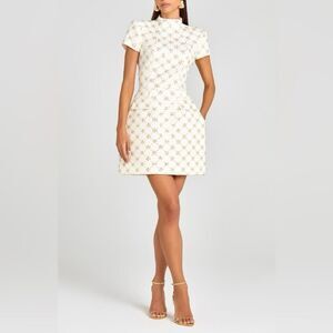 Morgan Bead Diamond Print Cocktail Minidress
NADINE MERABI Size XXL